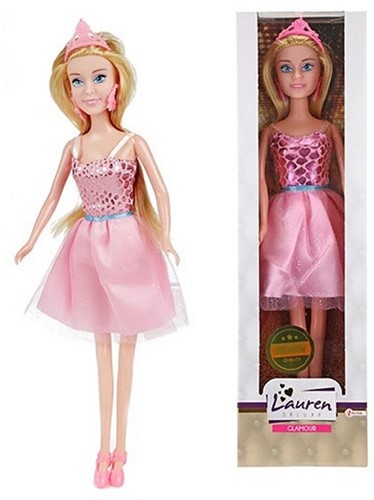 LAUREN Tienerpop 29cm met diadeem in feestjurk 4 assorti-2