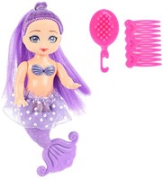 MERMAIDS Pop zeemeermin 12cm met 2 kammetjes 3 assorti-2