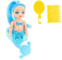 MERMAIDS Pop zeemeermin 12cm met 2 kammetjes 3 assorti-3