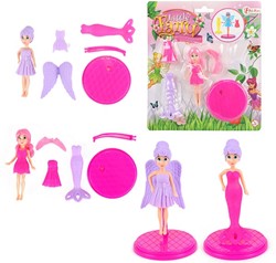 FAIRY Fairy avec des vêtements supplémentaires et des ailes 2 assortis 17x19cm