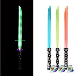 Lichtzwaard -Ninja- + licht en geluid 3 assorti 66cm