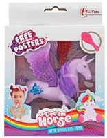 Pegasus horse with brush 3 assorted 12x16cm-3