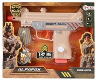ALFAFOX Militaire set Desert S + pistool met licht en geluid 20x24,5cm-2
