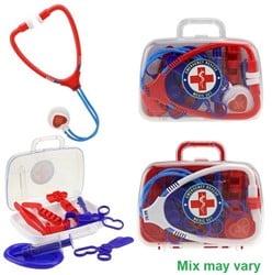 Dokter Speelset in draagkoffer 2 assorti 15x18cm