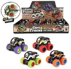 CARS&TRUCKS Monster truck 'Tires' frictie 4 assorti in display (8)
