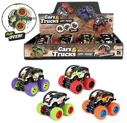 CARS & TRUCKS Monster truck 'Tyres' friction 4 assortis en présentoir (8)