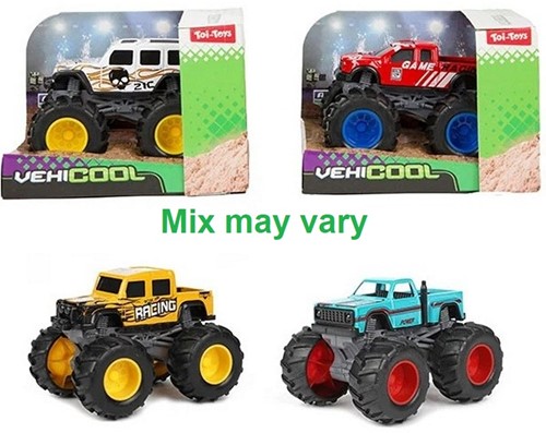 VEHICOOL Monster Truck Power Métal assortis 7,5x11x8cm