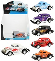 Die Cast Auto Hot Rod Pullback 4 assorti in display 6,5x14cm