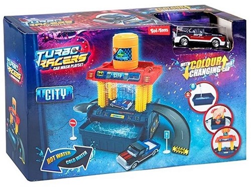 TURBO RACERS Set Car Wash 24 delig mwt auto + accessoires 8,5x30x19cm-2