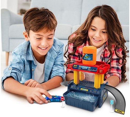 TURBO RACERS Set Car Wash 24 delig mwt auto + accessoires 8,5x30x19cm-3