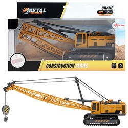 METAL Die-Cast Bouwvoertuig kraanwagen met rupsbanden 1:55