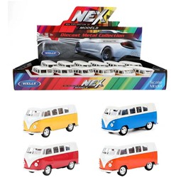 WELLY Volkswagen bus 1963 T1 11,5cm surtidos in display (12)