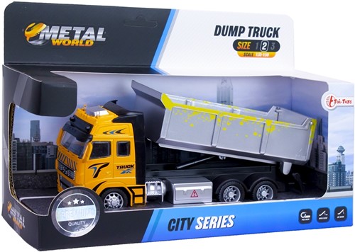 METAL Die-Cast Kiepwagen 1:38 pull back 17x25,5cm