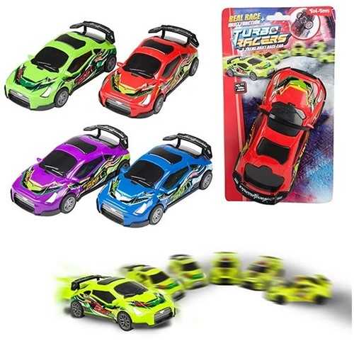 TURBO RACERS Raceauto -drift functie frictie 4 assorti 14x5x25cm