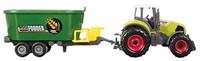 METAL Tractor met aanhanger assorti 14x27cm-2