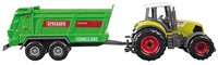 METAL Tractor met aanhanger assorti 14x27cm-3