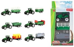 TRACTOR Tractor 7cm con 2 remolques 6 surtidos 11x21.5cm