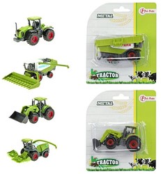 DIECAST boerderij tractor 4 assorti 12x14cm