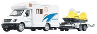 METAL Camper pull back+trailer+snowmobile 7x23,5cm-2