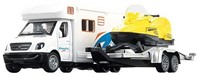 METAL Camper pull back+trailer+snowmobile 7x23,5cm-3