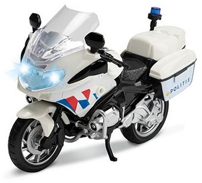 Politiemotor met Licht en Geluid 1:20 (NL / Politie) 14x22cm-2