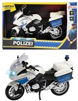 Politiemotor met Licht en Geluid 1:20 (DE / Polizei) 14x22cm