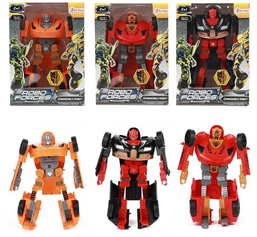 ROBOFORCES Veranderrobot Sportauto 3 assorti 12x17cm