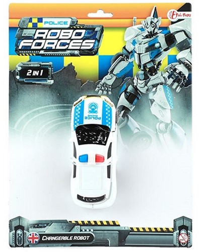 ROBOFORCES Veranderrobot Politieauto (UK) 21x28cm