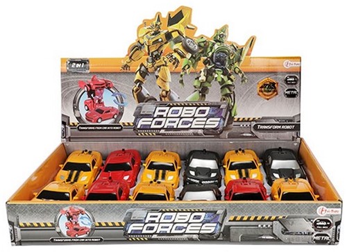 ROBOFORCES Veranderrobot Sportauto 3 assorti  in display (12) 6x13cm-2