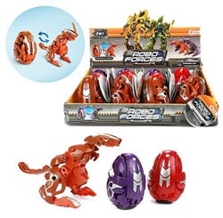 ROBOFORCES Verander-ei Robotdino 3 assorti in display (12) 8cm