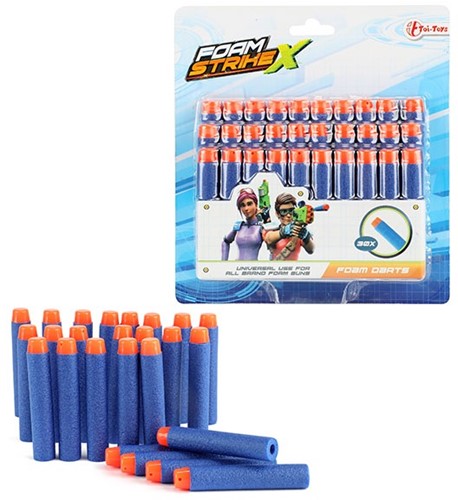 Foamblaster pijlen 30 stuks 17x18cm