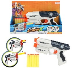 Pistola FOAM STRIKEX 'White M' + 5 flechas de espuma 20x29,5cm
