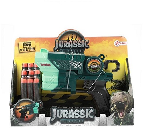 JURASSIC REVIVAL Pistool -Dino- +9 foampijlen 20,5x25,5cm-2