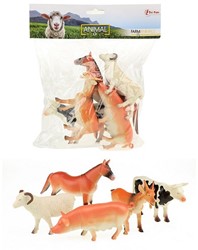 ANIMAL WORLD Farm Tieren Deluxe 13-15cm 5 Stück in einer Tüte 22,5x28cm