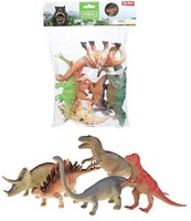 ANIMAL WORLD Dinosaurussen Deluxe 5 stuks in zak 22,5x28cm