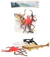 ANIMAL WORLD Animales marinos Deluxe 5 piezas en bolsa 22,5x28cm