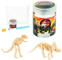 JURASSIC REVIVAL Dinosaurus Klei set in potje 6x8cm (DIY)