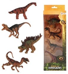 WORLD OF DINOSAURS Dinosaurussen 4-Pack in doos 2 assorti 12x35cm
