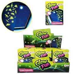 GLOW N FUN Glow in the Dark Decostickers Dino 9x12cm in display (24)