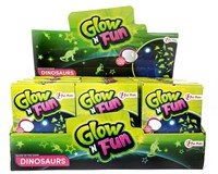 GLOW N FUN Glow in the Dark Decostickers Dino 9x12cm in display (24)-2
