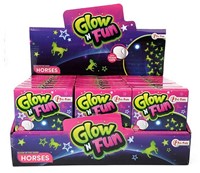 GLOW N FUN Glow in the Dark Decostickers Paard 9x12cm in display (24)-2