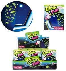 GLOW N FUN Glow in the Dark Decostickers Ster 9x12cm in display (24)