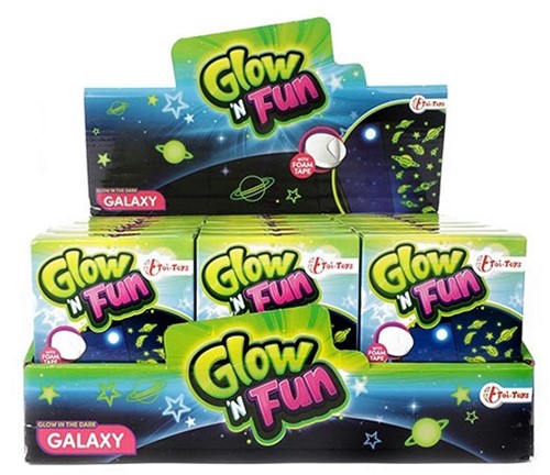GLOW N FUN Glow in the Dark Decostickers Ster 9x12cm in display (24)-2