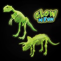 GLOW N FUN Glow in the dark dinoskelet in ei 3 assorti in display 18cm-2