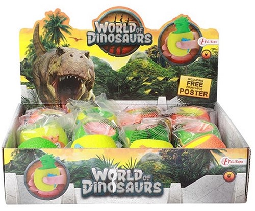 JURASSIC REVIVAL Exprime huevo Pop-Out Dino 7cm 3 surtidos en display (12)-2