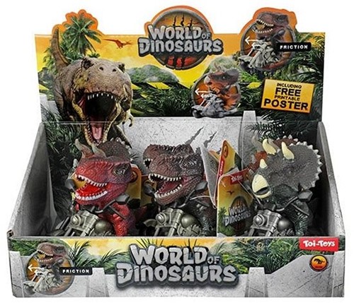 WORLD OF DINOSAURS Dino op motor frictie 9x11cm 4 assorti in display (6) -2