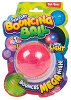 FUN Balle rebondissante sensorielle 6,5 cm avec lumière, 4 couleurs assorties-2