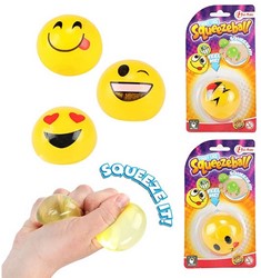 Smijtbal emoji Splat op kaart 6 assorti 10x18cm