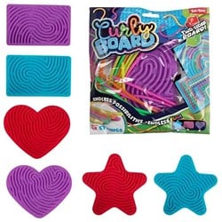 FUN Figurenplaat -Curly Board- +12x sliert 6 assorti 20x22cm