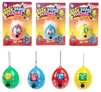 Porte-clés oeuf -RockPaperScissors- jeu de 4 assortis 10x15cm